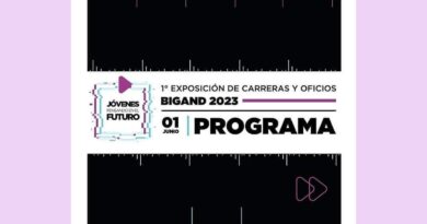 Afiche del programa de la 1° Exposición de Carreras y Oficios - Bigand 2023.