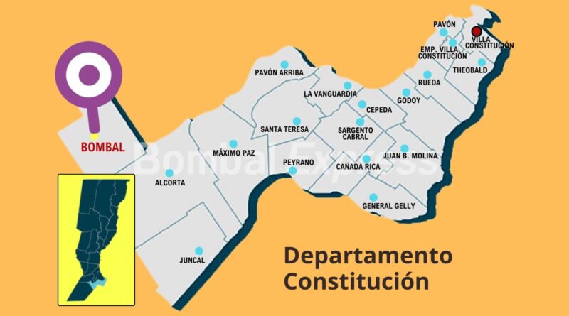 Mapa del lugar del edificio del Punto Violeta que se inaugura en Bombal.