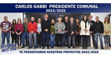 Los integrantes de la lista "Bombal nos Une", presentando los proyectos 2023-2025
