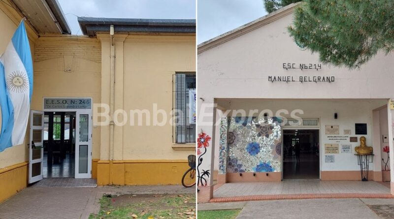 Las dos escuelas en las que se votó en las elecciones generales en Bombal.