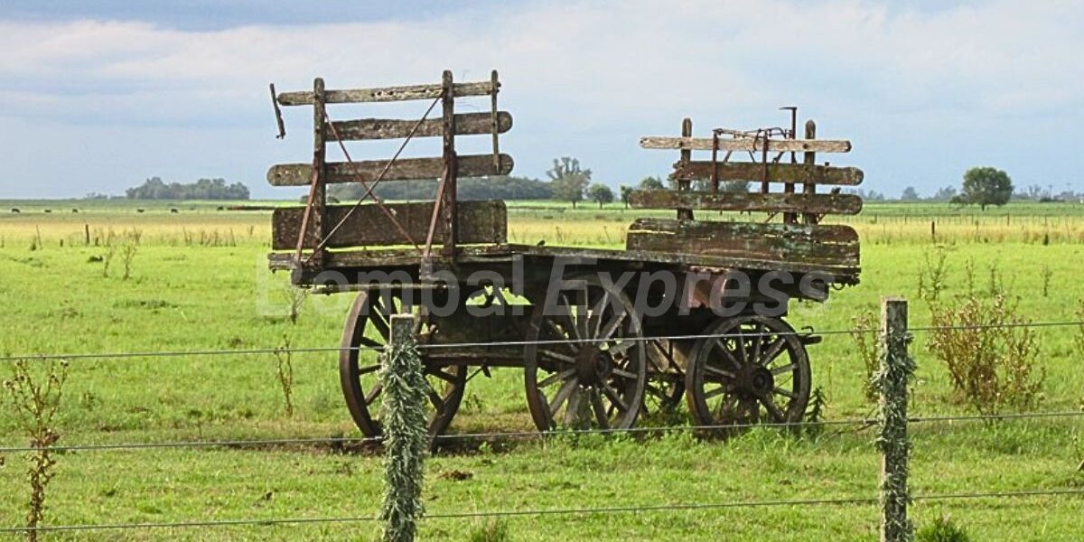 Sobreviviente de tiempos anteriores, una chata en el paisaje de Bombal.