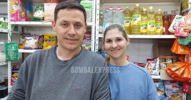 Iván y Magalí, en Verdulería Mi Gringa, detrás del mostrador.