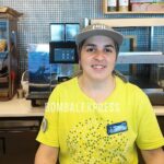 Yamila en YPF de Bombal, detrás del mostrador.