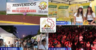 Portada anunciando la 6ta Fiesta Provincial de la Industra Agroalimentaria en Bombal.