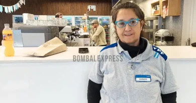 Marlene, en su trabajo en la YPF Full.